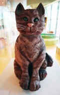 Kunst aus Nougat und Schokolade - eine Katze